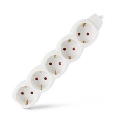 ENTAC Elosztósor, 5 aljzat, 3 m, ENTAC, fehér ENTAC Elosztósor, 5 aljzat, 3 m, ENTAC, fehér