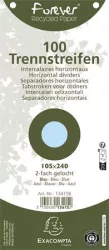 EXACOMPTA Elválasztó csÍk, karton, 105x240 mm, EXACOMPTA, világoskék