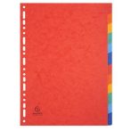 EXACOMPTA Regiszter, karton, A4, 12 részes, EXACOMPTA, színes EXACOMPTA Regiszter, karton, A4, 12 részes, EXACOMPTA, színes