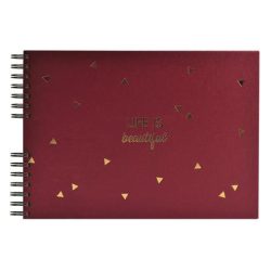 EXACOMPTA Fotóalbum, spirál, 32x22 cm, 25 lap, EXACOMPTA "Life", piros EXACOMPTA Fotóalbum, spirál, 32x22 cm, 25 lap, EXACOMPTA "Life", piros