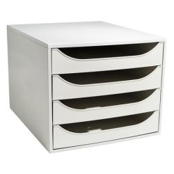 EXACOMPTA Irattároló, műanyag, 4 fiókos, EXACOMPTA "Ecobox Office", szürke-szürke EXACOMPTA Irattároló, műanyag, 4 fiókos, EXACOMPTA "Ecobox Office", szürke-szürke