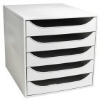 EXACOMPTA Irattároló, műanyag, 5 fiókos, EXACOMPTA "Ecobox Office", szürke EXACOMPTA Irattároló, műanyag, 5 fiókos, EXACOMPTA "Ecobox Office", szürke