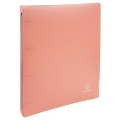EXACOMPTA Gyűrűs könyv, 4 gyűrű, 40 mm, A4, PP, EXACOMPTA, pasztell korall