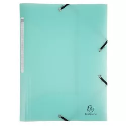 EXACOMPTA Gumis mappa, PP, A4, EXACOMPTA "Chromaline Pastel", zöld