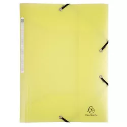 EXACOMPTA Gumis mappa, PP, A4, EXACOMPTA "Chromaline Pastel", sárga