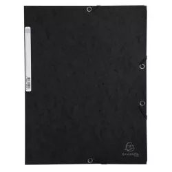 EXACOMPTA Gumis mappa, prespán, A4, EXACOMPTA, fekete