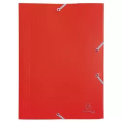 EXACOMPTA Gumis mappa, PP, A4, EXACOMPTA "Opak", piros