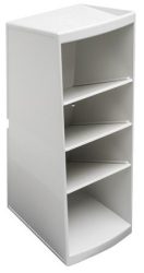 EXACOMPTA Asztali rendező, multifunkciós, 4 rekeszes, 8x23x11 cm, EXACOMPTA "Autentik", fehér