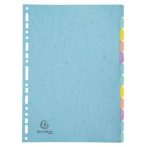 EXACOMPTA Regiszter, karton, A4, 12 részes, EXACOMPTA "Aquarel" EXACOMPTA Regiszter, karton, A4, 12 részes, EXACOMPTA "Aquarel"