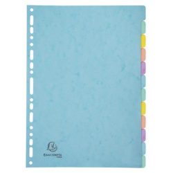 EXACOMPTA Regiszter, karton, A4, 12 részes, EXACOMPTA "Aquarel" EXACOMPTA Regiszter, karton, A4, 12 részes, EXACOMPTA "Aquarel"