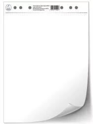 . Flipchart papír, sima, 68x88 cm, 2x20 lap