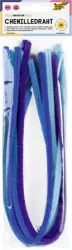 FOLIA Zseníilia drót, 50 cm, FOLIA "Colour Tone Mix", 10 kék árnyalat