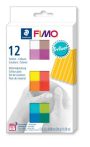   FIMO Gyurma, készlet, 12x25 g, égethető, FIMO "Soft Brillant", 12 különböző szín