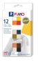   FIMO Gyurma, készlet, 12x25 g, égethető, FIMO "Soft Natural", 12 különböző szín