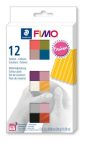   FIMO Gyurma, készlet, 12x25 g, égethető, FIMO "Soft Fashion", 12 különböző szín