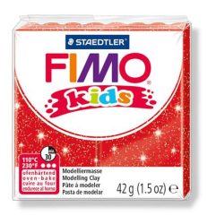 FIMO Gyurma, 42 g, égethető, FIMO "Kids", glitteres piros FIMO Gyurma, 42 g, égethető, FIMO "Kids", glitteres piros