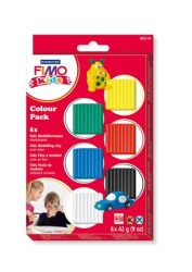 FIMO Gyurma készlet, 6x42 g, égethető, FIMO "Kids Color Pack", 6 alapszín FIMO Gyurma készlet, 6x42 g, égethető, FIMO "Kids Color Pack", 6 alapszín