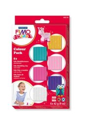FIMO Gyurma készlet, 6x42 g, égethető, lányoknak, FIMO "Kids Color Pack", 6 különböző szín FIMO Gyurma készlet, 6x42 g, égethető, lányoknak, FIMO "Kids Color Pack", 6 különböző szín