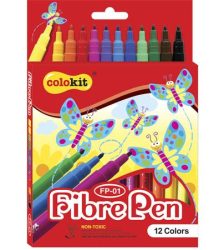 COLOKIT Filctoll készlet, COLOKIT "FibrePen", 12 különböző szín COLOKIT Filctoll készlet, COLOKIT "FibrePen", 12 különböző szín