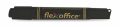   FLEXOFFICE Alkoholos marker, 0,8/6,0 mm, kúpos/vágott, kétvégű, FLEXOFFICE "PM04", fekete