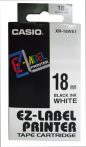   CASIO Feliratozógép szalag, 18 mm x 8 m, CASIO, fehér-fekete