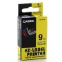   CASIO Feliratozógép szalag, 9 mm x 8 m, CASIO, sárga-fekete
