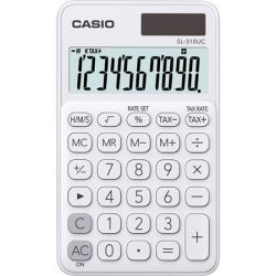 CASIO Zsebszámológép, 10 számjegy, CASIO "SL 310" fehér CASIO Zsebszámológép, 10 számjegy, CASIO "SL 310" fehér