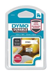 DYMO Feliratozógép szalag, 12 mm x 5,5 m, tartós, DYMO "D1", fehér-fekete