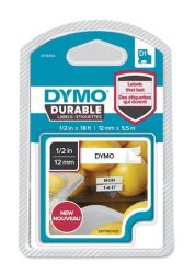 DYMO Feliratozógép szalag, 12 mm x 5,5 m, tartós, DYMO "D1", fehér-fekete DYMO Feliratozógép szalag, 12 mm x 5,5 m, tartós, DYMO "D1", fehér-fekete