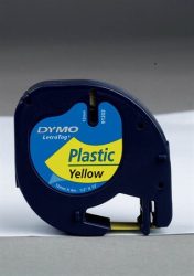 DYMO Feliratozógép szalag, 12 mm x 4 m, DYMO "Letratag", sárga