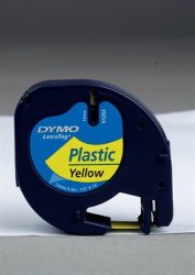 DYMO Feliratozógép szalag, 12 mm x 4 m, DYMO "Letratag", sárga DYMO Feliratozógép szalag, 12 mm x 4 m, DYMO "Letratag", sárga