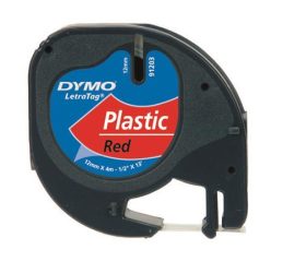 DYMO Feliratozógép szalag, 12 mm x 4 m, DYMO "Letratag", piros DYMO Feliratozógép szalag, 12 mm x 4 m, DYMO "Letratag", piros
