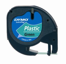 DYMO Feliratozógép szalag, 12 mm x 4 m, DYMO "Letratag", zöld DYMO Feliratozógép szalag, 12 mm x 4 m, DYMO "Letratag", zöld