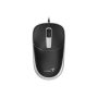   GENIUS Egér, vezetékes, optikai, normál méret, USB, GENIUS "DX-123", fekete-szürke