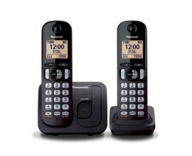 PANASONIC Telefon, vezeték nélküli, telefonpár, PANASONIC "KX-TGC212PDB Duo, fekete PANASONIC Telefon, vezeték nélküli, telefonpár, PANASONIC "KX-TGC212PDB Duo, fekete