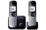 PANASONIC Telefon, vezeték nélküli, telefonpár, PANASONIC "KX-TG6812PDB Duo", fekete PANASONIC Telefon, vezeték nélküli, telefonpár, PANASONIC "KX-TG6812PDB Duo", fekete