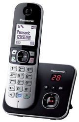 PANASONIC Telefon, vezeték nélküli, üzenetrögzítő, PANASONIC "KX-TG6821PDB", fekete