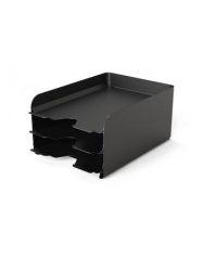 ALBA Irattálca, fém, 3 részes, ALBA, fekete