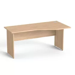 MAYAH Íróasztal, íves, jobbos, laplábbal, 160x80 cm, MAYAH "Freedom SV-23",  tölgy