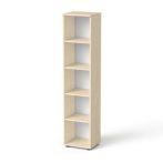   MAYAH Szekrény, 5 rendező magas, nyitott, polcos, keskeny MAYAH "Freedom SV-03", juhar