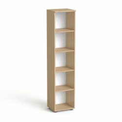 MAYAH Szekrény, 5 rendező magas, nyitott, polcos, keskeny MAYAH "Freedom SV-03", kőris MAYAH Szekrény, 5 rendező magas, nyitott, polcos, keskeny MAYAH "Freedom SV-03", kőris