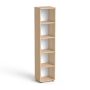   MAYAH Szekrény, 5 rendező magas, nyitott, polcos, keskeny MAYAH "Freedom SV-03",  tölgy