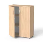   MAYAH Szekrény, 3 rendező magas, kétajtós, polcokkal, MAYAH "Freedom SV-06",  tölgy