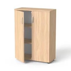 MAYAH Szekrény, 3 rendező magas, kétajtós, polcokkal, MAYAH "Freedom SV-06",  tölgy