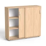   MAYAH Szekrény, 3 rendező magas, tolóajtós, polcos, MAYAH "Freedom SV-13",  tölgy