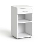   MAYAH Szekrény, asztalmagas, fiókos, nyitott polcos, MAYAH "Freedom SV-14", fehér