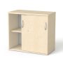   MAYAH Szekrény, asztalmagas, tolóajtós, polcos, MAYAH "Freedom SV-16", juhar