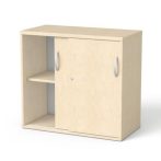   MAYAH Szekrény, asztalmagas, tolóajtós, polcos, MAYAH "Freedom SV-16", juhar