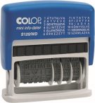 COLOP Dátum- és szövegbélyegző, 12 féle szöveggel, COLOP "S120/WD" COLOP Dátum- és szövegbélyegző, 12 féle szöveggel, COLOP "S120/WD"