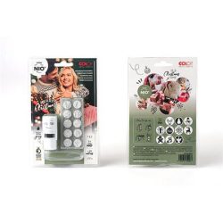 . Bélyegző, kirakós, 10 motívummal, "Nio Karácsony", fehér ház, fekete párnával . Bélyegző, kirakós, 10 motívummal, "Nio Karácsony", fehér ház, fekete párnával